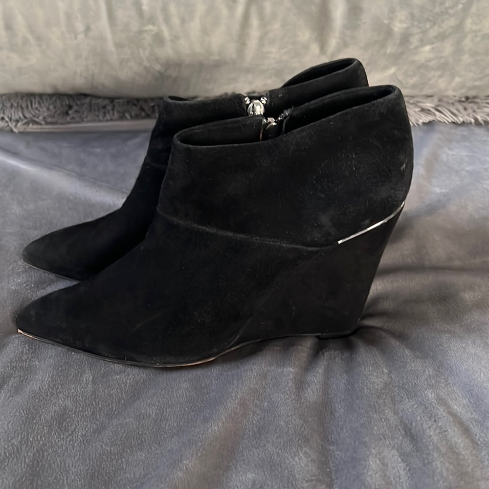 COACH suede bootie black size 8